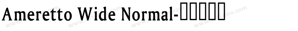 Ameretto Wide Normal字体转换
